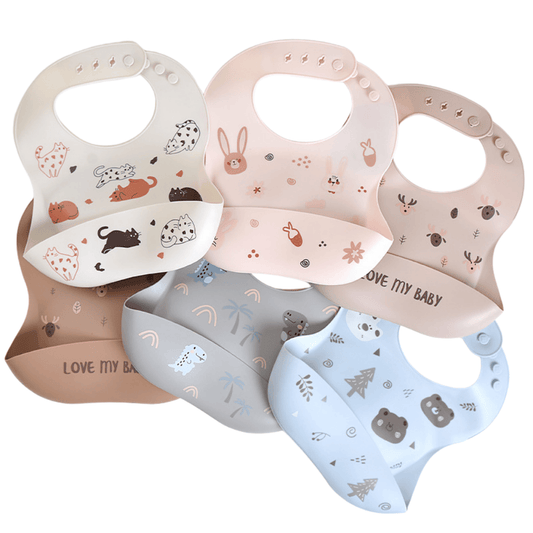 Silicone Baby Bib Adjustable Fit Waterproof